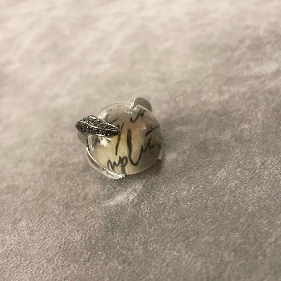 Anello 'Solis' in argento con cristallo di rocca e zirconi SOLIS | AN CABARG RIP AGN ZIRC BIA
